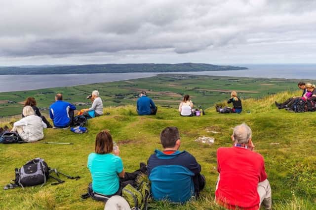 Taking a break with a breathtaking view on Binevenagh