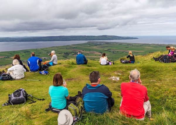 Taking a break with a breathtaking view on Binevenagh