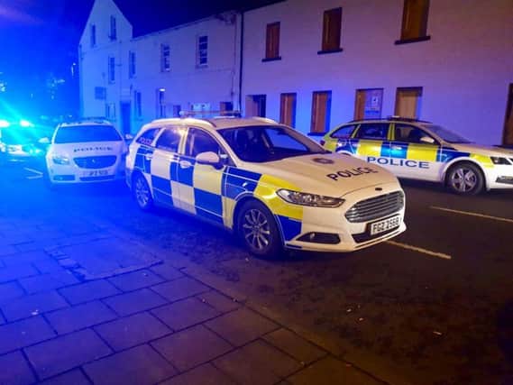 Police picture of the scene in Moy.