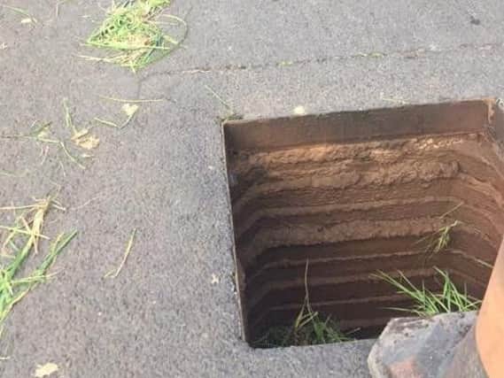 Manhole covers were stolen at a number of sites in the Cookstown area.