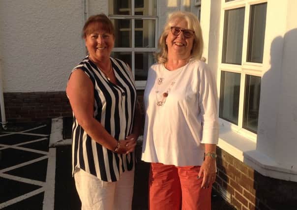 Debbie Chestnutt from Good Morning Ballymena with Dr Muriel Whitten, President of Ballymoney Soroptimists