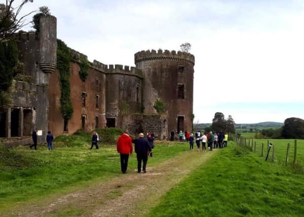 Visitors at Kilwaughter Castle.