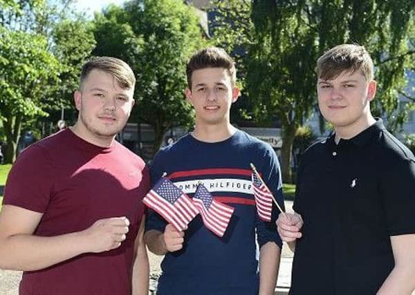 (L-R): Tyson McKeown from Ballymena, Adam Pidgeon from Cullybackey and Matthew Sterritt from Newtownabbey, students at Northern Regional College's Ballymena campus, who have been selected to travel to America as part of the British Councils prestigious Study USA programme.