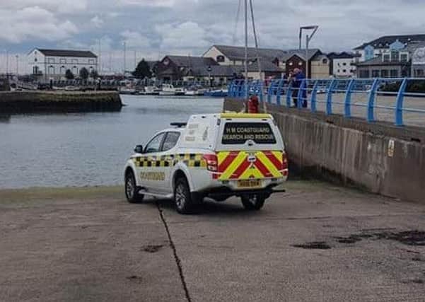 The Coastguard was involved in the recovery operation at Carrickfergus Harbour.