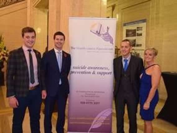 Jonathan Buckley MLA with the Niamh Louise Foundation suicide awareness, prevention and support team.