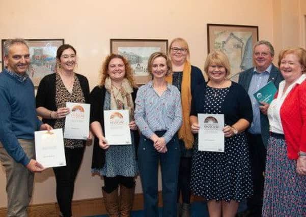 David McMeekin (Garvagh Museum), Roisin Doherty (Tower Museum), Laura Patrick (Carrickfergus Museum), Tríona White Hamilton (NI Museums Council), Claire McWhirter (Somme Museum), Carol Walker (Somme Museum), Clifford Harkness (Accreditation Mentor for Somme Museum) and Shirley Chambers (Department for Communities).