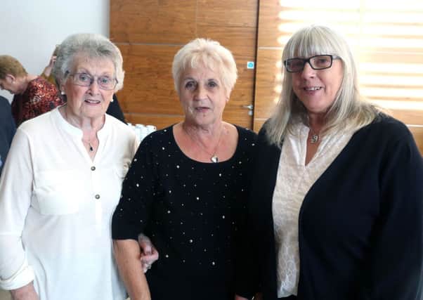 Mary Kerr, Oonagh Calvin and Anne McCrellis pictured at a civic reception for members of Ballymoney Evergreen Club in Cloonavin recently