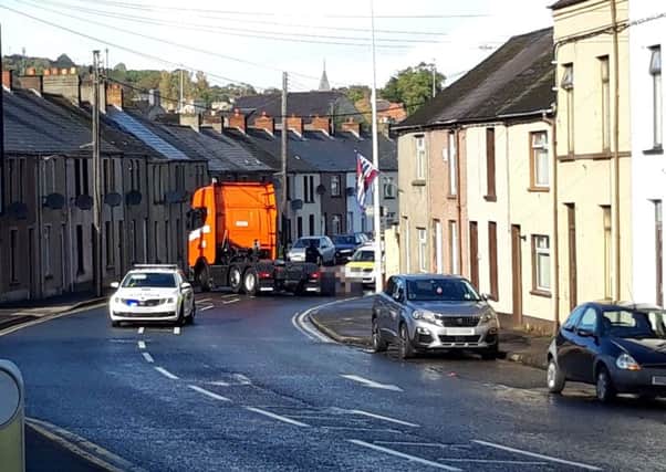 The scene of the incident in the Circular Road area of Larne.