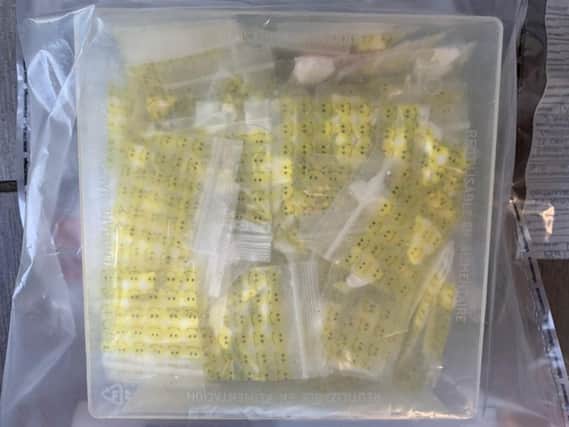 PSNI picture of drugs seized during today's searches in Cookstown.