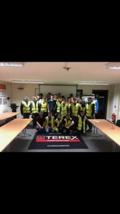 The whole club pictured at Terex