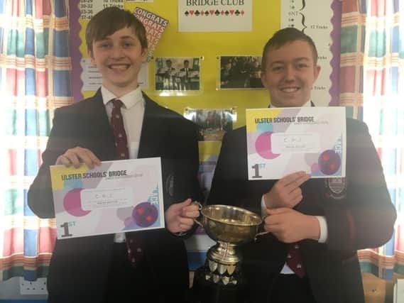 Alex Haggan and Evan McKeown, Ulster Schools champions.