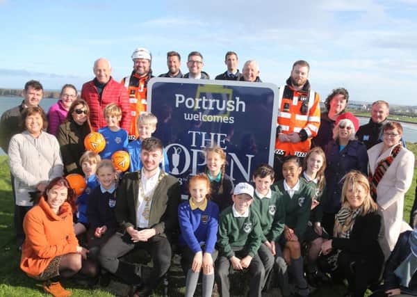 Members and representatives from local groups selected to receive a share of The Open Legacy Fund pictured in Portrush with the Mayor of Causeway Coast and Glens Borough Council, Councillor Sean Bateson, Funding Unit Manager Patricia OBrien, Project Manager Heidi Clarke and Director of Leisure and Development Richard Baker