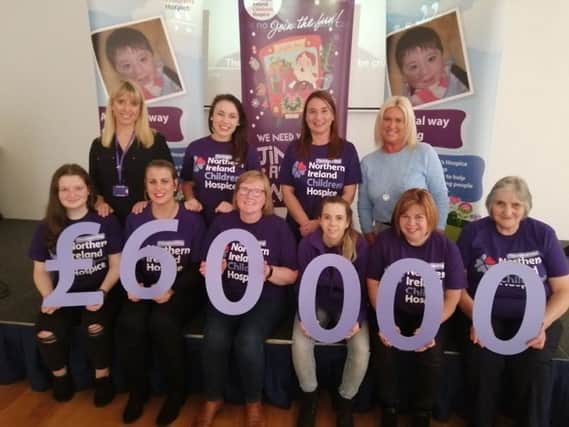 The Banbridge Hospice Support Group celebrate raising £60,000 for NI Children's Hospice at the launch of this year's Jingle All the Way campaign in Banbridge