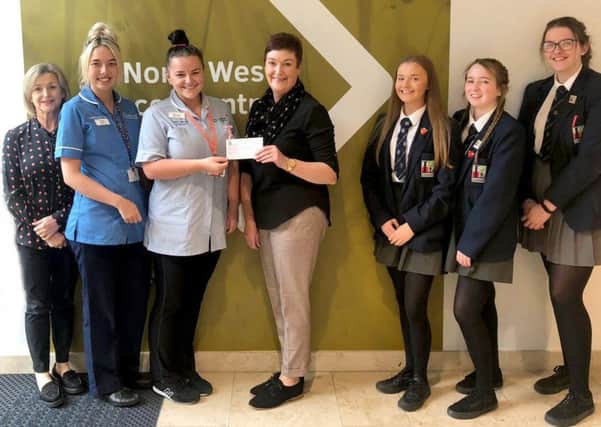 The Western Health and Social Care Trust (Western Trust)  receives a generous donation of £1,030 from staff and pupils of Lisneal College.  
The money was raised through running two coffee mornings and a bun sale.