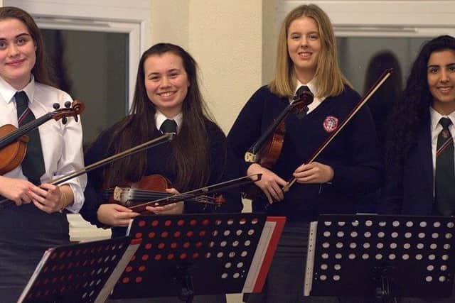 The Senior String Quartet (L-R Grace Wilson, Rachael Kennedy, Laura Williamson and Shreya Ghaie)