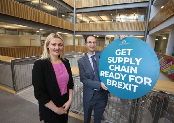 Mary Meehan, Manufacturing NI, and Dr Trevor Cadden, Ulster University