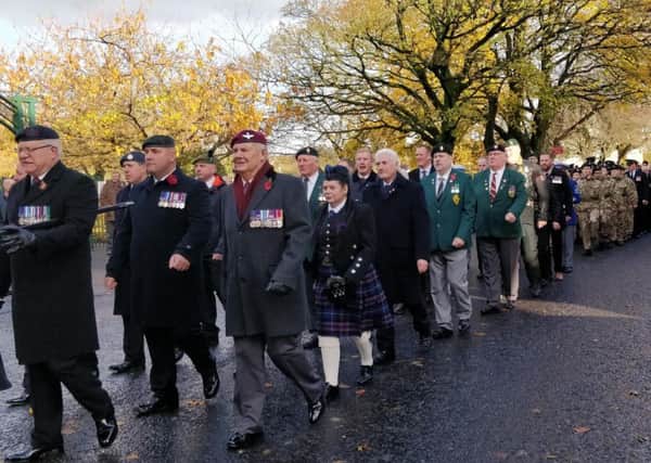Veterans attended the Remembrance Sunday event in Ballyclare on November 10.