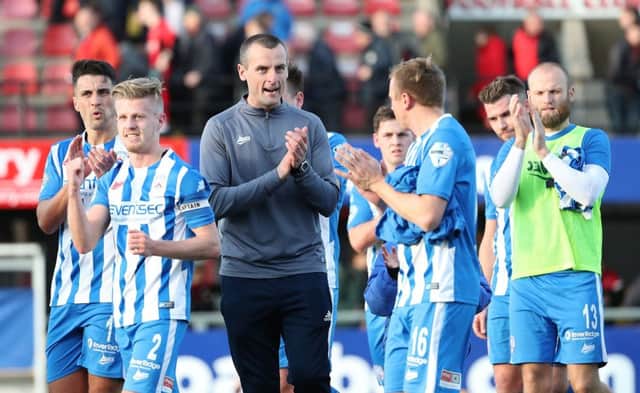 Coleraine manager Oran Kearney is expecting a tough test at Warrenpoint Town.  Photo by David Maginnis/Pacemaker Press