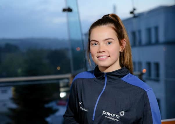 Bursary winner - champion sprint and relay runner Lauren Roy from Ballymena