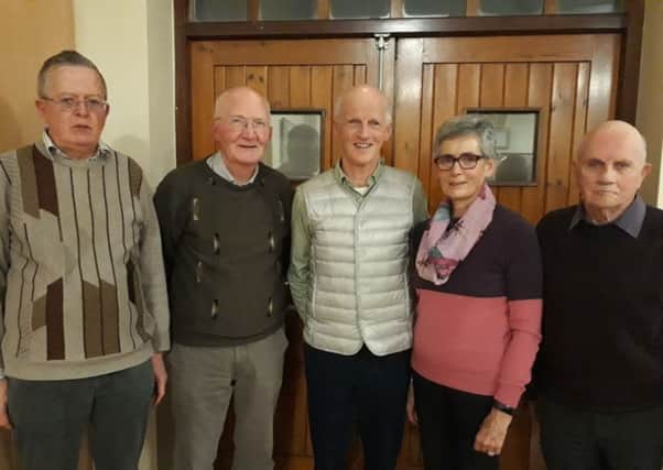 Liam Harbison, speaker at the November meeting of Towards Understanding and Healing with members of the committee. Liam  spoke to a full house on the topic of Zimbabwe then and now.