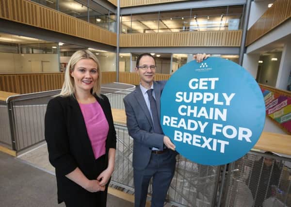 Mary Meehan, Manufacturing NI, and Dr Trevor Cadden, Ulster University