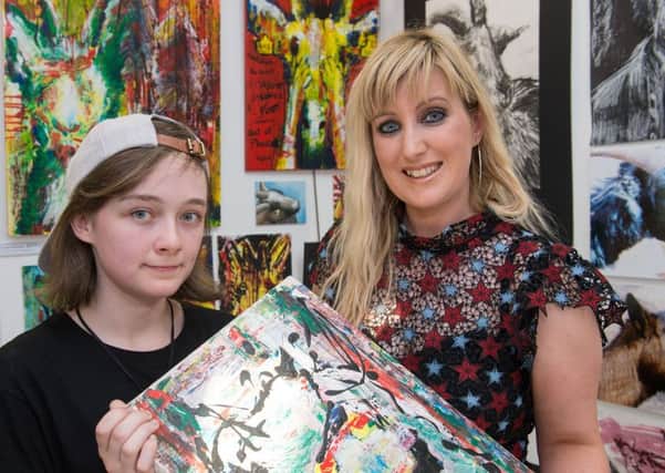 Emma Dickson, who has been nominated for the CCS Creative Tutor of the Year award, pictured with Lauren McConachie.  (Picture Martin McKeown).