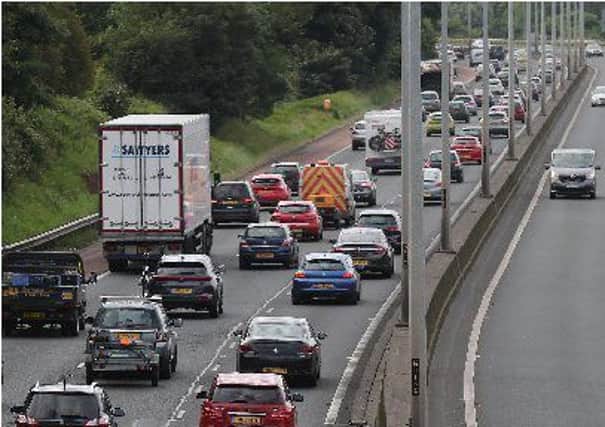 There is a temporary speed restriction on the M2. Archive pic.