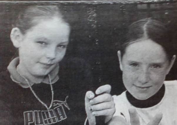 Kirsty Mutch, Aimee McAteer and Colin  pictured at Ballyduff Summer Scheme, 1997
