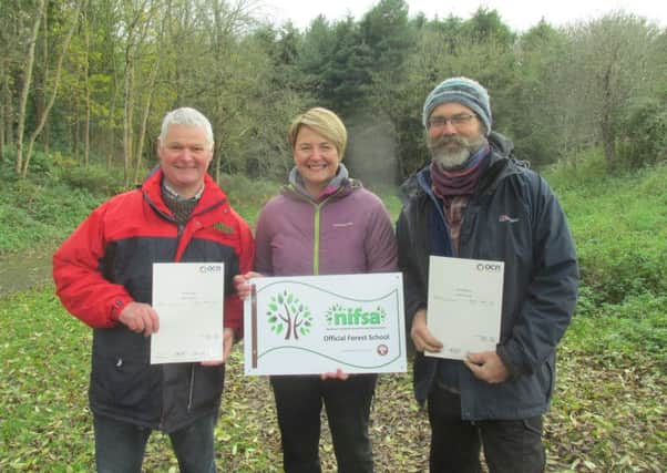 Brian Poots (NI Forest School Association) , Mrs Lyttle and Mr Wilkinson