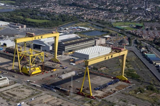 Harland and Wolff shipyard in Belfast.