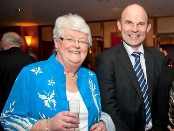 May Steele MBE JP with Roy Beggs MLA.