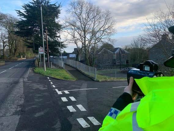 Police operating a speed check in the Magherafelt area.  Picture: PSNI