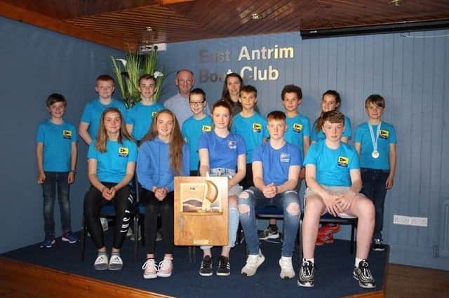 East Antrim Boat Club sailing team received the Top Club award at the 2019 NI Youth Regatta.