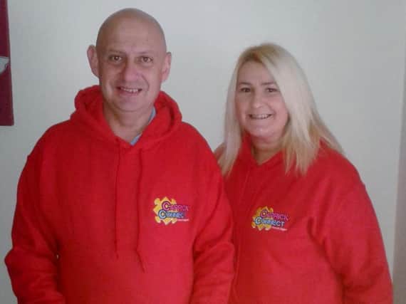 Jonny Ewart and Tracey McNickle from Carrick Connect.