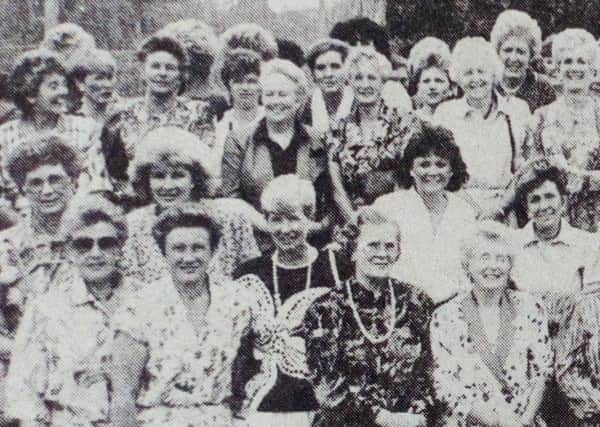 Ballymena Golf Club Lady Captain, Paddy Fox, with some of the competitors and guests on Lady Captains Day. 1989