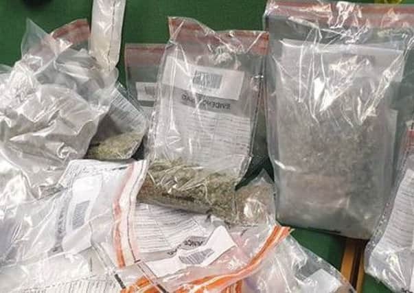 Drugs seized by Antrim and Newtownabbey PSNI.