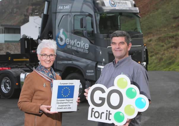 Pictured with Mike is Anna Logan, Business Advisor at Enterprise Causeway, on behalf of Causeway Coast and Glens Borough Council, who provided Mike with expert advice and help with developing a business plan in order to help turn his business idea into a reality