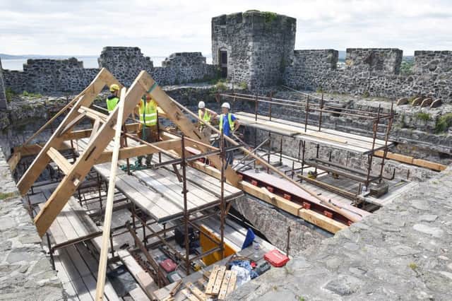 Work to replace the roof of the Great Tower was part of the overall project. 
Photo by Simon Graham Photography.