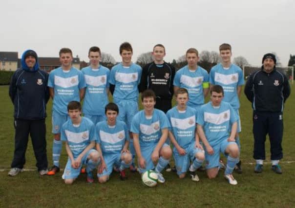 Ballymena United under-17s who reached the semi-final of the cup after a win over Glentoran.