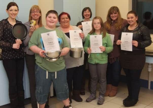 C.B.C. Cook It Program
Pictured after the presentation of certificates for Week 6 C.B.C. Cook It Program  are this group of students included in the picture is Debra Blair Health and Well Being Officer and  Claire Campbell Nutrient Student
Report to follow from CBC