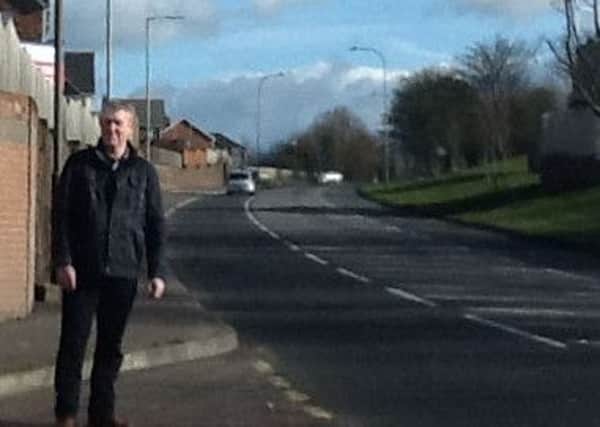 Cllr Mark O'Dowd at Tullygally Road East