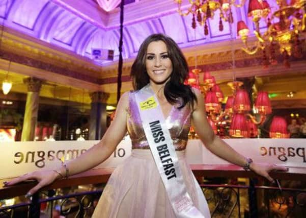 Stacey Webb, from Lisburn, winner of the Miss Belfast title during the first Miss Northern Ireland heat will now go on to take part in the final. Picture: Cliff Donaldson