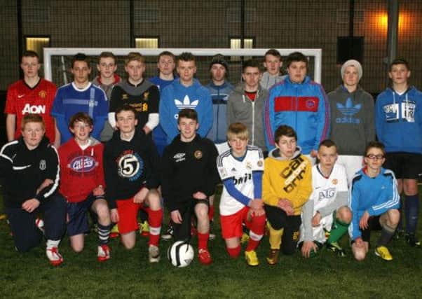 Members of the Teenage Kickz football programme pictured at their recent session at Ballymena Showgrounds. INBT12-234AC