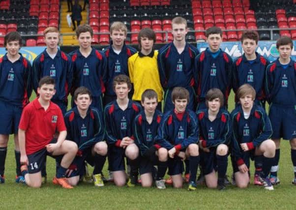 The Lisneal College under-14's side which met St. Columb's College in the semi-finals of the Vauxhall Northern Ireland Cup at The Brandywell on Thursday. INLS1213-101KM