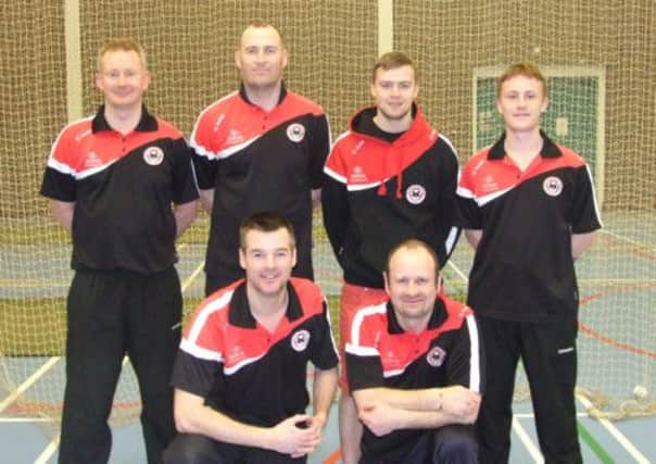 Templepatrick Cricket Club coaches (back row, l-r) Peter Shepherd, Phil Kernaghan, Robert Smith and Jay Hunter; (front row, l-r) Andy McCrea and Artie Campbell. INNT 13-500CON