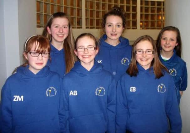 Ballymena Swimmers Roisin Ferris, Claudia McKernan, Rachael Lennox, Zara-Jane Melody, Amy Barr and Erin Barr who competed at the Ulster Youth
and Age Group Championships held in Lisburn last weekend. INBT 13F-900-SWIMMING