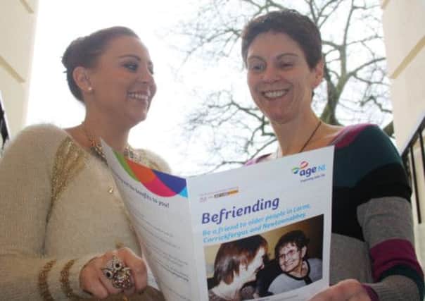 Being a friend to an older person - Stacey Lee Trimble (left) from Newtownabbey talks to Una Mulgrew about the Age NI Befriending Service