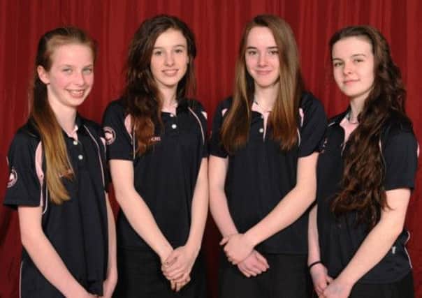 Lauren Mulholland, Sarah Caldwell, Rachel Burns, and Erin Mulholland who have been selected for the U15 NE Area Board Team
