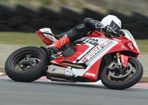 Jonny Buckley, from Dunadry, was sixth and fourth in the Superbike races on his new Ducati. Picture: Roy Adams.
