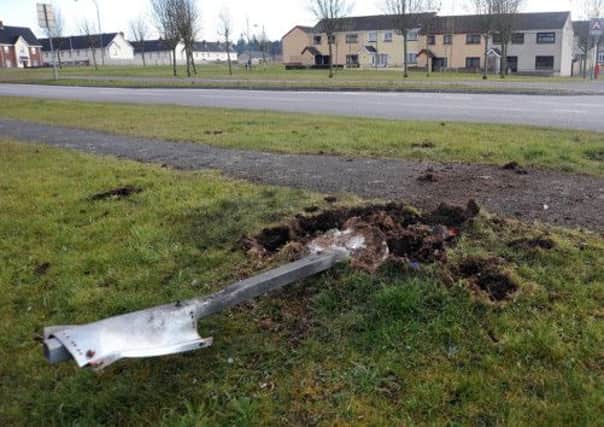 The scene of an explosion at North Circular Road, Lurgan, on Saturday afternoon. INLM14-250